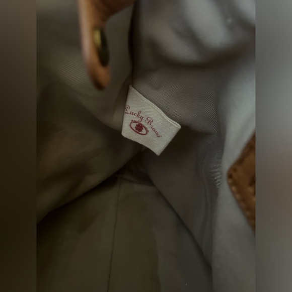 Lucky Brand brown leather tote with matching coin purse *PROJECT BAG* - Picture 4 of 13